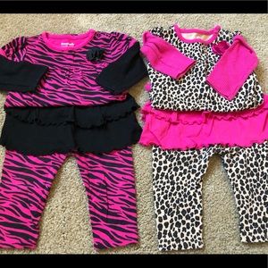 2 Animal Print Outfit Sets 🐆 🦓